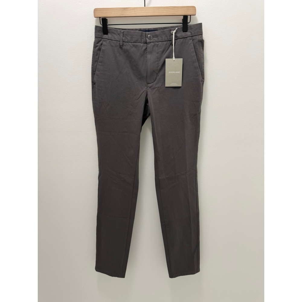 Everlane Uniform Mens Performance Chino Slim Fit Grey Pants 29x34 NEW